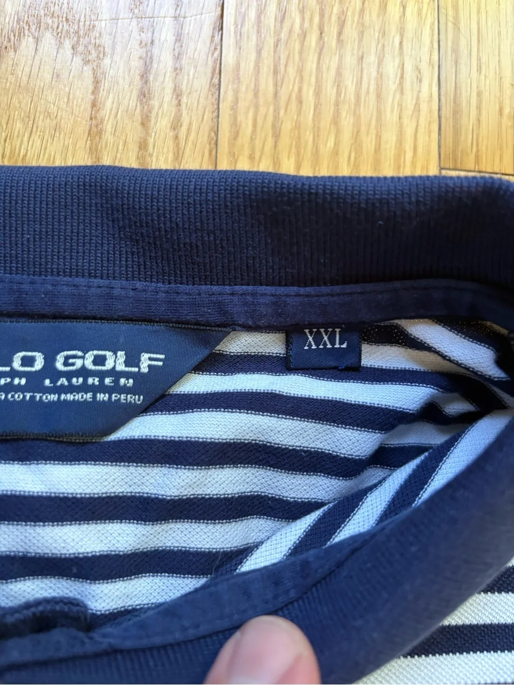 Polo Ralph Lauren Golf Mens Short Sleeve Polo 100% Pima Cotton 2XL Blue White